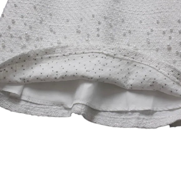 Tweed Pearl Embellished Shift Dress Small - Picture 3 of 13